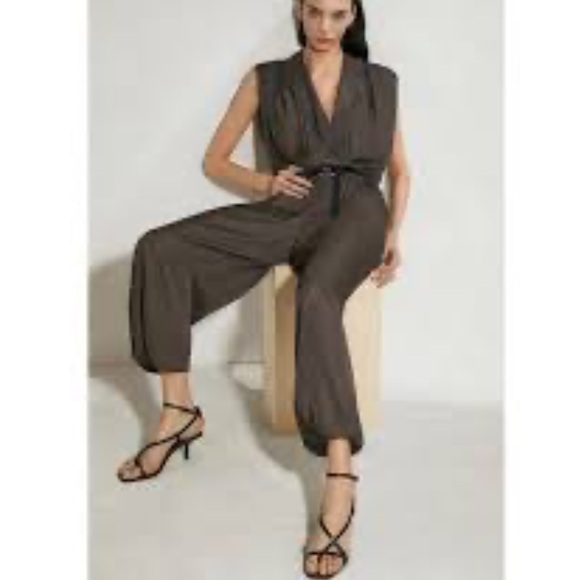 Massimo Dutti Satin Tuxedo Jumpsuit - Picture 2 of 16